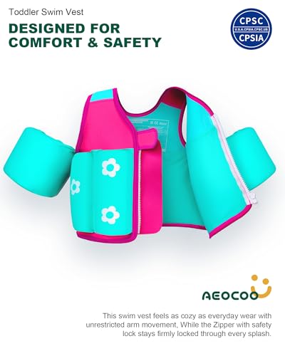40% Off AEOCOO Toddler Swim Vest with Floaties - Image 2