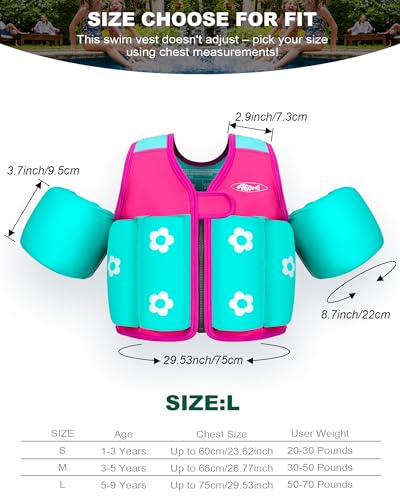40% Off AEOCOO Toddler Swim Vest with Floaties - Image 4