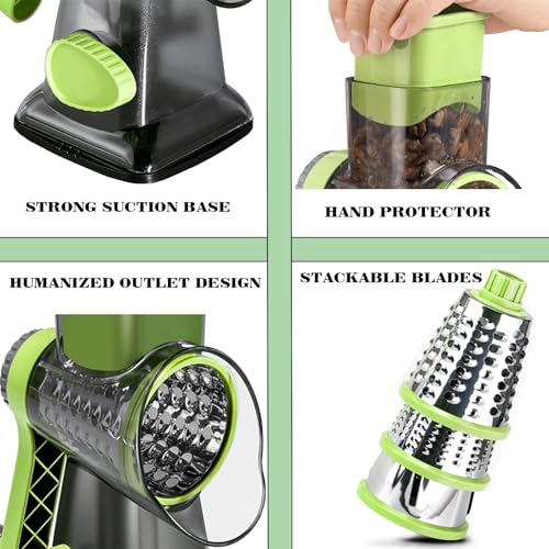 50% Off Eleko Meyar Manual Rotary Cheese Grater & Vegetable Slicer - Image 5
