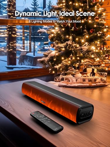 63% Off Rythflo 60W Bluetooth Sound Bar with Flame Lights - Image 3
