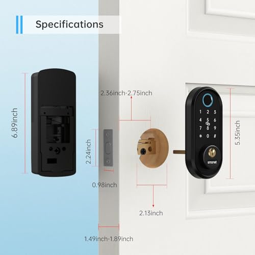 50% Off SMONET Smart Fingerprint Door Lock with App Control - Image 6