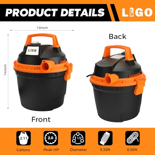50% Off LIGO Wet/Dry Shop Vacuum with Code ZWW6FIYE - Image 3