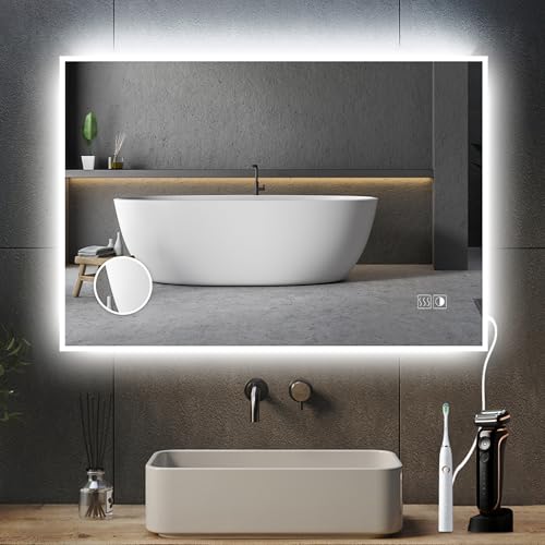 50% Off Habison 40x32 Inch LED Bathroom Mirror with Anti-Fog