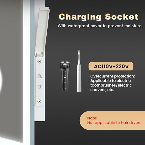 50% Off Habison 40x32 Inch LED Bathroom Mirror with Anti-Fog - Image 3