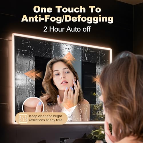 50% Off Habison 40x32 Inch LED Bathroom Mirror with Anti-Fog - Image 4