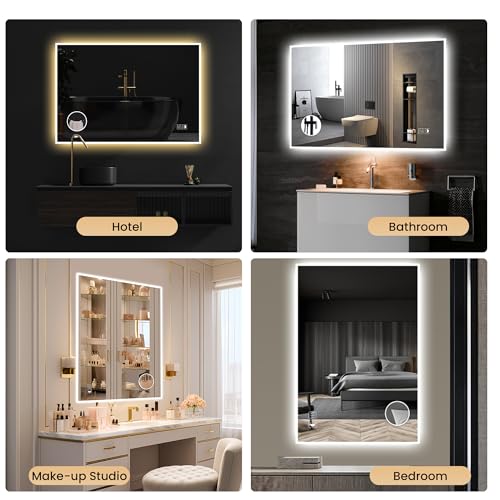 50% Off Habison 40x32 Inch LED Bathroom Mirror with Anti-Fog - Image 7