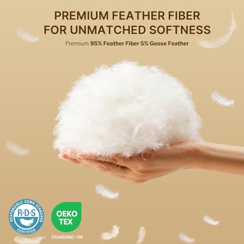 50% Off felo Queen Feather Down Pillow for Pain Relief - Image 3