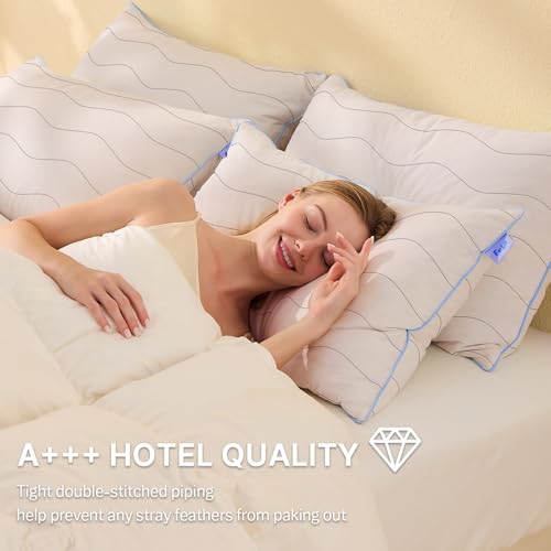 50% Off felo Queen Feather Down Pillow for Pain Relief - Image 4