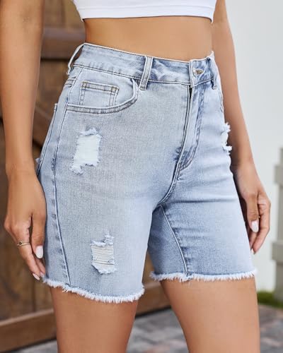40% Off Luvamia Women's Distressed Denim Shorts - Image 2