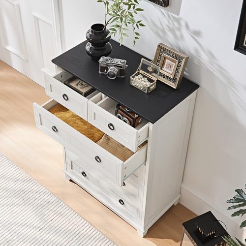 50% Off Joaxswe Farmhouse 6-Drawer Rustic Wood Dresser - Image 4