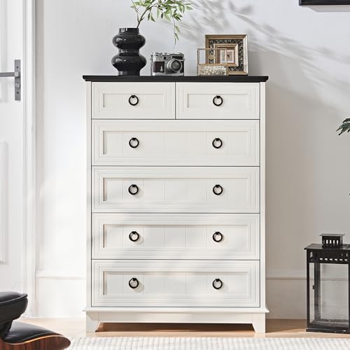 50% Off Joaxswe Farmhouse 6-Drawer Rustic Wood Dresser - Image 6