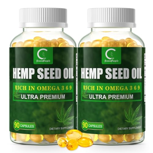 50% Off Hemp Seed Oil Capsules with Flaxseed Oil - 180 Softgels - Image 1