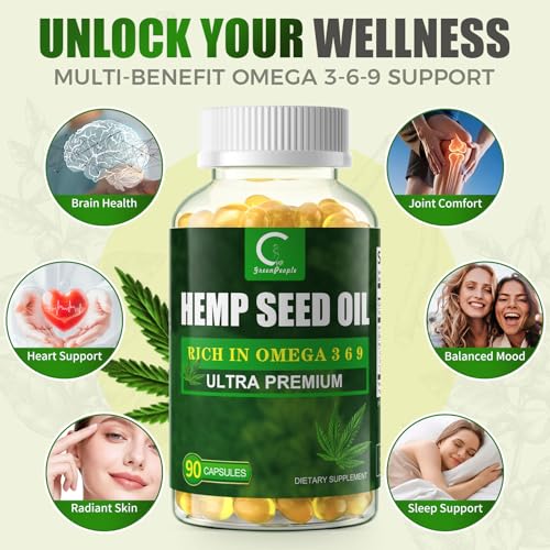 50% Off Hemp Seed Oil Capsules with Flaxseed Oil - 180 Softgels - Image 2