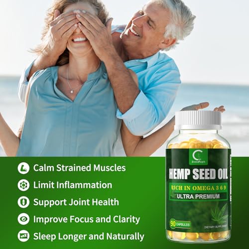 50% Off Hemp Seed Oil Capsules with Flaxseed Oil - 180 Softgels - Image 5