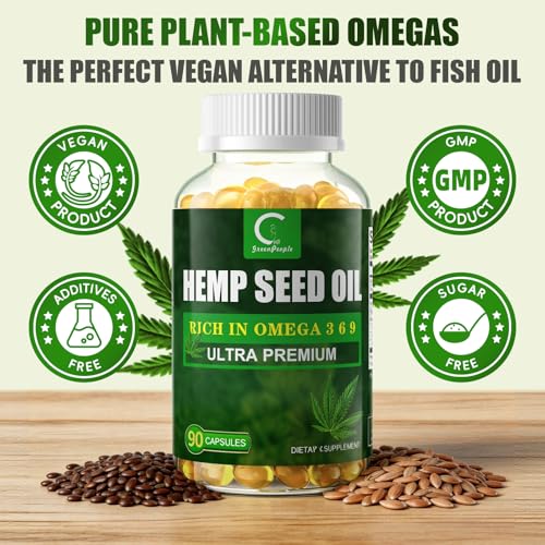 50% Off Hemp Seed Oil Capsules with Flaxseed Oil - 180 Softgels - Image 6