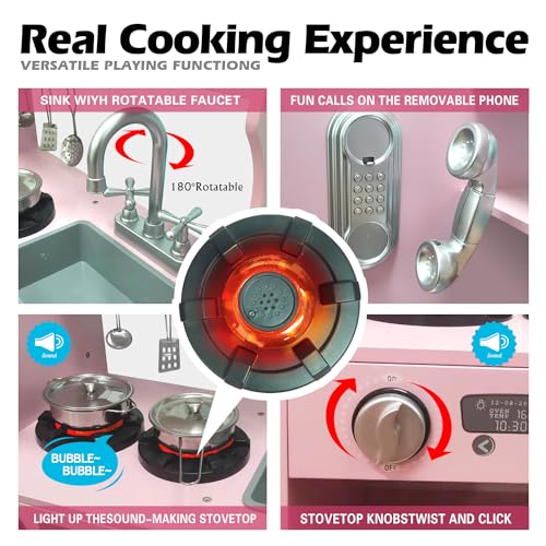 62% Off LED Kids Kitchen Playset with Sound & Lights - Image 2