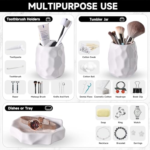 35% Off Ceramic Bathroom Organizer Set with Code - Image 3