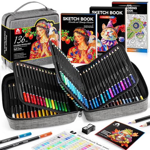 50% Off VigorFun 136-Piece Colored Pencil Art Set - Image 1