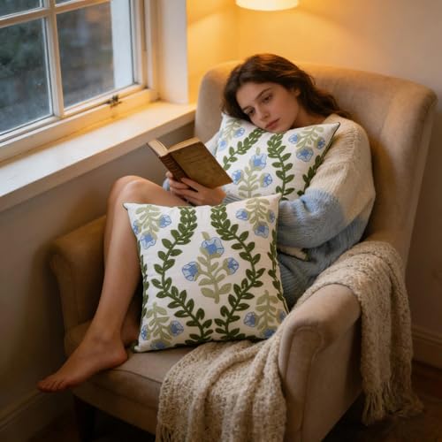 40% Off yuboo Floral Embroidered Throw Pillow Covers Set of 2 - Image 3