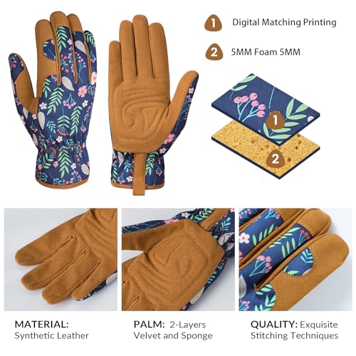 50% Off Pleneal Leather Gardening Gloves for Women - Image 3