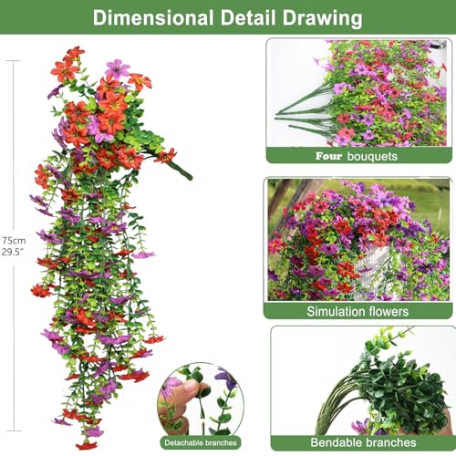 40% Off UV-Resistant Artificial Hanging Flowers for Outdoor Decor - Image 3