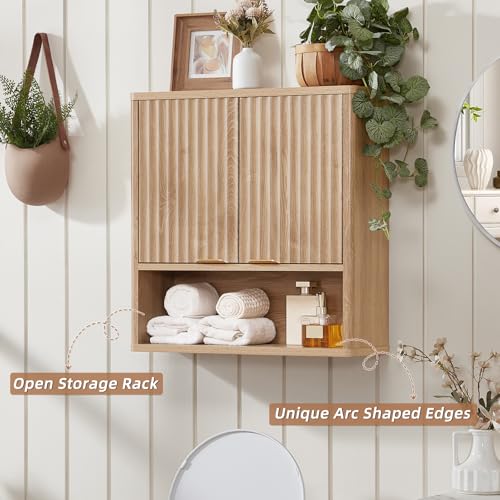 50% Off LEYAOYAO Fluted Wall-Mounted Bathroom Storage Cabinet - Image 4