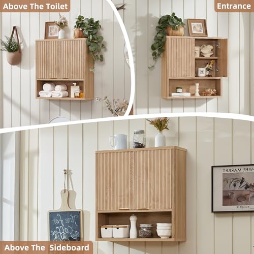 50% Off LEYAOYAO Fluted Wall-Mounted Bathroom Storage Cabinet - Image 7