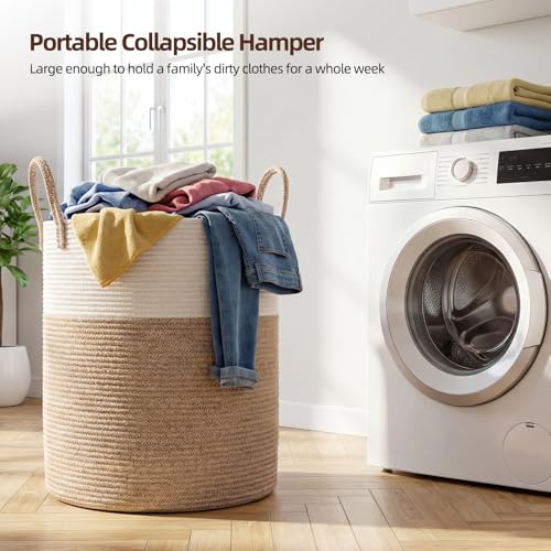 Save 41% on OIAHOMY 60L Cotton Laundry Basket Hamper - Image 3