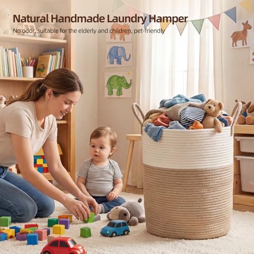 Save 41% on OIAHOMY 60L Cotton Laundry Basket Hamper - Image 5