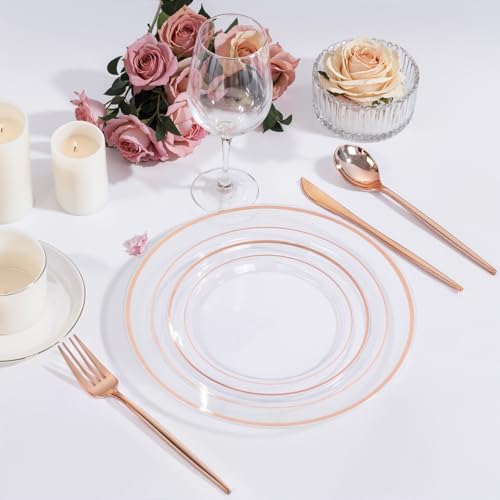 50% Off PULOTE Rose Gold Plastic Silverware Set (150 PCS) - Image 6
