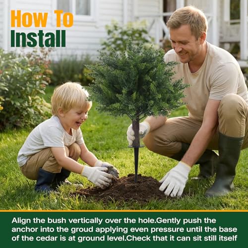 50% Off Set of 2 Artificial Cypress Topiary Trees - Image 6