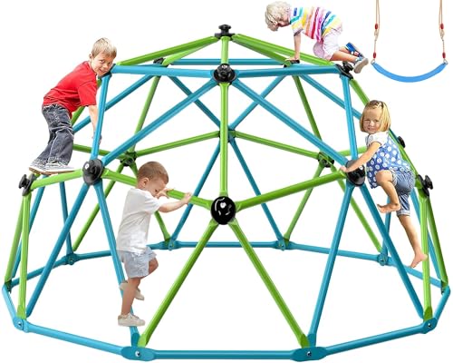 50% Off Easyego 10FT Kids Climbing Dome with Swing - Image 1