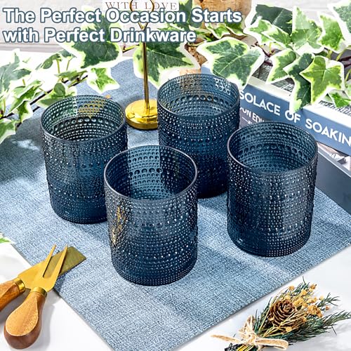 30% Off YOUBET 24-Pack Vintage Blue Plastic Drinking Glasses - Image 5