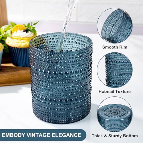 30% Off YOUBET 24-Pack Vintage Blue Plastic Drinking Glasses - Image 6