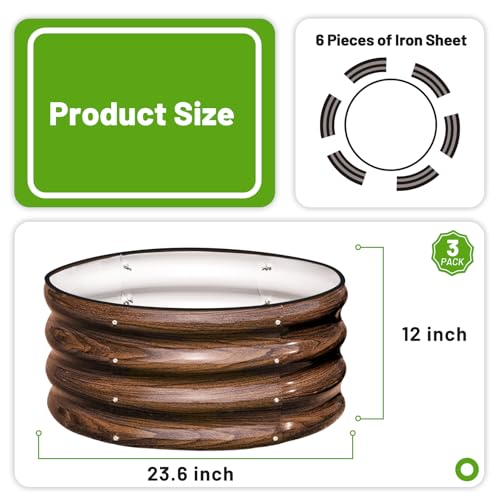 50% Off SnugNiture 3-Piece Round Raised Garden Bed Kit - Image 4