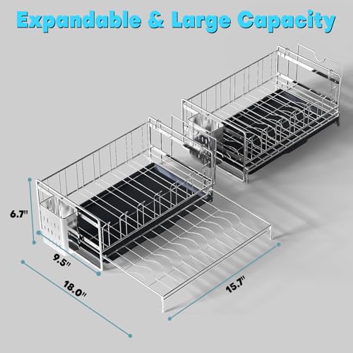 57% Off Azevix Stainless Steel Expandable Dish Drying Rack - Image 2