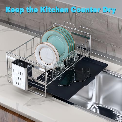 57% Off Azevix Stainless Steel Expandable Dish Drying Rack - Image 5