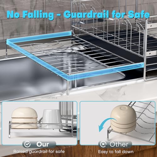 57% Off Azevix Stainless Steel Expandable Dish Drying Rack - Image 7