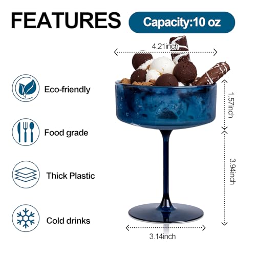 30% Off Ciaell Blue Plastic Martini Glasses (12-Pack) - Image 2