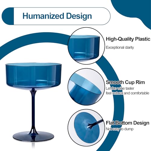 30% Off Ciaell Blue Plastic Martini Glasses (12-Pack) - Image 3