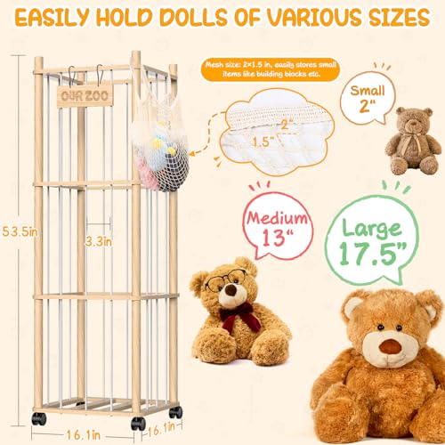 50% Off Belveora Wooden Stuffed Animal Storage Organizer - Image 2