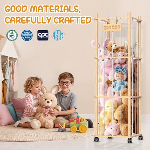 50% Off Belveora Wooden Stuffed Animal Storage Organizer - Image 4