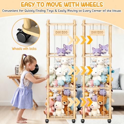 50% Off Belveora Wooden Stuffed Animal Storage Organizer - Image 5