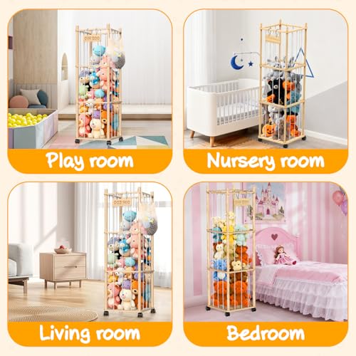 50% Off Belveora Wooden Stuffed Animal Storage Organizer - Image 6