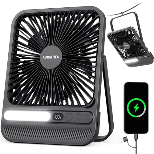 60% Off AURATHEA 10000mAh Portable Fan with LED Light