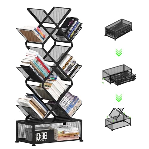 46% Off Gintan 9-Tier Space Saving Book Shelf with Storage - Image 1