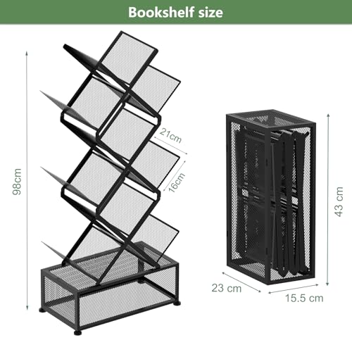 46% Off Gintan 9-Tier Space Saving Book Shelf with Storage - Image 3