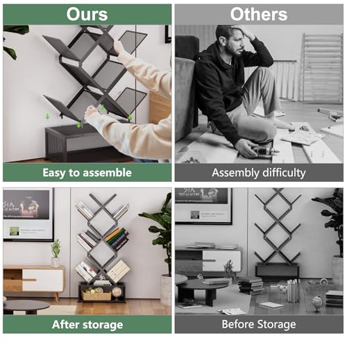 46% Off Gintan 9-Tier Space Saving Book Shelf with Storage - Image 5