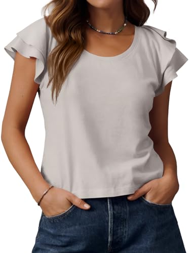 30% Off UNCLECAT Women's Ruffle Sleeve Summer Tops - Image 1