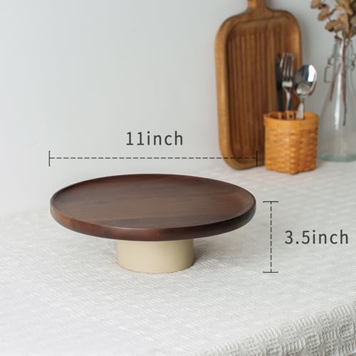 48% Off CEEFU Rustic Acacia Wood Cake Stand - Image 3